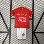 MANCHESTER UNITED TITULAR 2007/08 RETRO KIT NIÑO