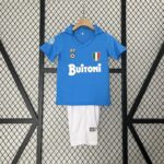 NAPOLI TITULAR 1987/88 RETRO KIT NIÑO