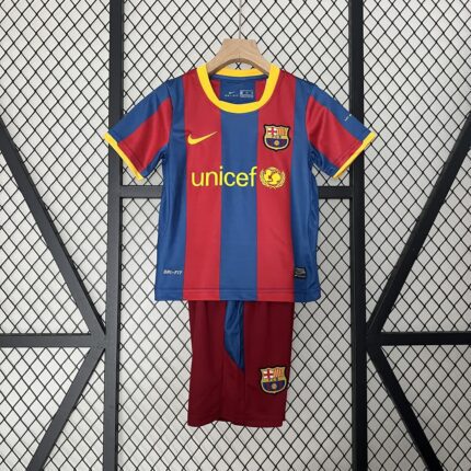 BARCELONA TITULAR 2010/11 RETRO KIT NIÑO
