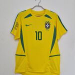 BRASIL TITULAR RETRO MUNDIAL 2002 RIVALDO #10 TALLA XL AJUSTADO (ideal para un L)