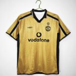 MANCHESTER UNITED 100th ANNIVERSARY REVERSIBLE BLANCO/DORADO RETRO 2001/02 - Imagen 2