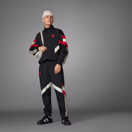 MANCHESTER UNITED JACKET SET NEGRO CASACA Y PANTALÓN