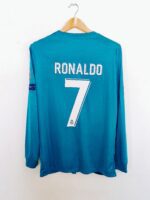 REAL MADRID TERCERA EQUIPACIÓN MANGA LARGA 2017/18 RONALDO 7 TALLA L - Imagen 2