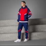ARSENAL JACKET SET AZUL Y ROJO CASACA Y PANTALÓN CON CAPUCHA
